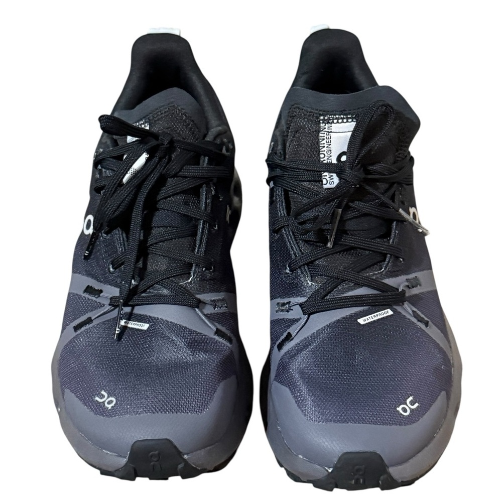 On Cloudsurfer Trail Waterproof Black Eclipse Women's Size 9